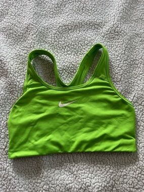 Nike Women's Bright Lime Green Racerback Sports Bra